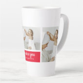 Moderne collage Foto Best mam Ever Red Gifts Latte Mok (Rechterhoek)