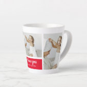 Moderne collage Foto Best mam Ever Red Gifts Latte Mok (Rechterhoek)