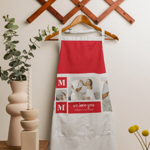 Moderne collage Foto Best mam Ever Red Gifts Schort