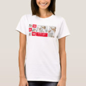 Moderne collage Foto Best mam Ever Red Gifts T-shirt (Voorkant)