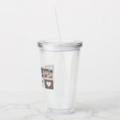 Moderne collage Foto Best mam Pink & Gray Gift Acryl Drinkbeker (Links)