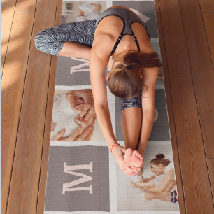 Moderne collage Foto Best mam Pink & Gray Gift Yogamat