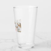 Moderne collage foto Beste mam ooit roze cadeau Glas (Links)