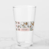 Moderne collage foto Beste mam ooit roze cadeau Glas (Voorkant)