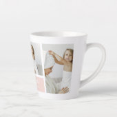 Moderne collage foto Beste mam ooit roze cadeau Latte Mok (Rechts)