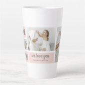 Moderne collage foto Beste mam ooit roze cadeau Latte Mok (Voorkant)