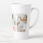 Moderne collage foto Beste mam ooit roze cadeau Latte Mok (Rechts)