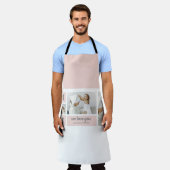 Moderne collage foto Beste mam ooit roze cadeau Schort (Gedragen)