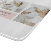 Moderne collage foto Beste mam ooit roze cadeau Snijplank (Hoek)