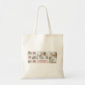Moderne collage foto Beste mam ooit roze cadeau Tote Bag (Voorkant)