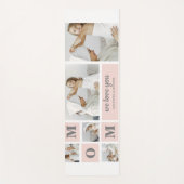 Moderne collage foto Beste mam ooit roze cadeau Yogamat (Voorkant)