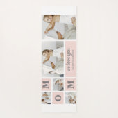 Moderne collage foto Beste mam ooit roze cadeau Yogamat (Achterkant)