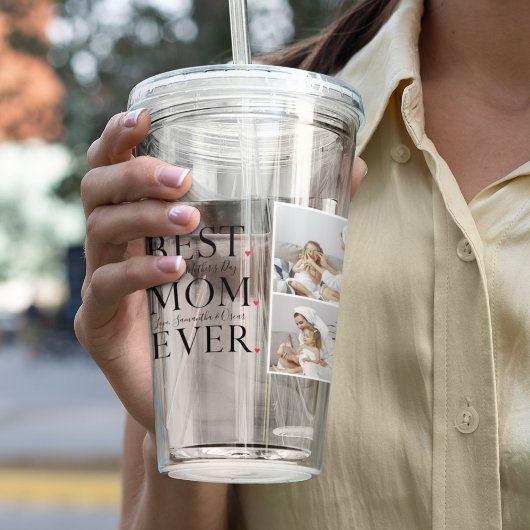 Moderne collage Foto Beste mama Happy Mothers Dag Acryl Drinkbeker
