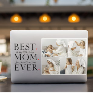 Moderne collage Foto Beste mama Happy Mothers Dag HP Laptopsticker