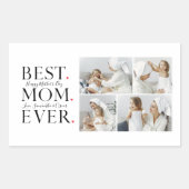 Moderne collage Foto Beste mama Happy Mothers Dag Rechthoekige Sticker (Voorkant)