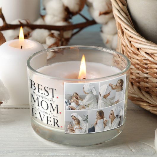 Moderne collage Foto Beste mama Happy Mothers Dag Rechthoekige Sticker