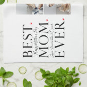 Moderne collage Foto Beste mama Happy Mothers Dag Theedoek (Gevouwen)