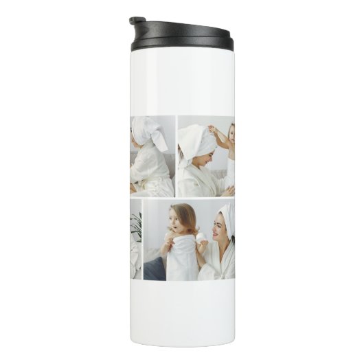 Moderne collage Foto Beste mama Happy Mothers Dag Thermosbeker (Geroteerd rechts)