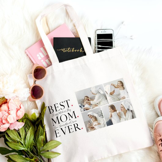 Moderne collage Foto Beste mama Happy Mothers Dag Tote Bag