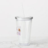 Moderne collage Foto Beste mama ooit Paarse Gift Acryl Drinkbeker (Links)