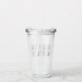 Moderne collage Foto Beste mama ooit Paarse Gift Acryl Drinkbeker (Achterkant)