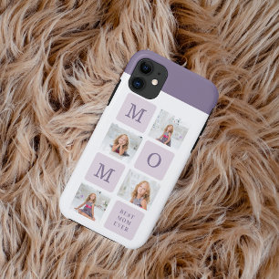 Moderne collage Foto Beste mama ooit Paarse Gift Case-Mate iPhone Case
