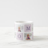 Moderne collage Foto Beste mama ooit Paarse Gift Espresso Kop (Voorkant)