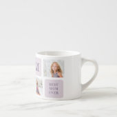 Moderne collage Foto Beste mama ooit Paarse Gift Espresso Kop (Rechts)