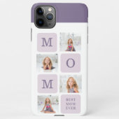 Moderne collage Foto Beste mama ooit Paarse Gift iPhone Hoesje (Achterkant)