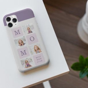 Moderne collage Foto Beste mama ooit Paarse Gift iPhone 11Pro Max Hoesje