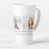 Moderne collage Foto Beste mama ooit Paarse Gift Latte Mok (Rechterhoek)