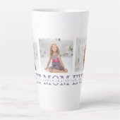 Moderne collage Foto Beste mama ooit Paarse Gift Latte Mok (Voorkant)