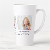 Moderne collage Foto Beste mama ooit Paarse Gift Latte Mok (Rechts)