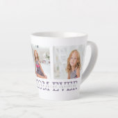 Moderne collage Foto Beste mama ooit Paarse Gift Latte Mok (Rechterhoek)