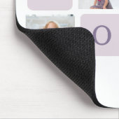 Moderne collage Foto Beste mama ooit Paarse Gift Muismat (Hoek)