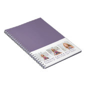 Moderne collage Foto Beste mama ooit Paarse Gift Notitieboek (Rechterzijde)