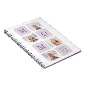 Moderne collage Foto Beste mama ooit Paarse Gift Notitieboek (Rechterzijde)