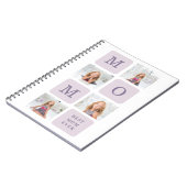 Moderne collage Foto Beste mama ooit Paarse Gift Notitieboek (Linkerzijde)