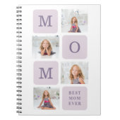 Moderne collage Foto Beste mama ooit Paarse Gift Notitieboek (Voorkant)