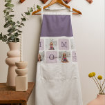 Moderne collage Foto Beste mama ooit Paarse Gift Schort<br><div class="desc">Modern Collage Foto Beste mama ooit Paarse Gift. Beste persoonlijke cadeautjes voor Moederdag,  vrouwendag of mam. Verrassend mam met een cadeau dat net zo geweldig is als zij.</div>