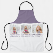 Moderne collage Foto Beste mama ooit Paarse Gift Schort (Voorkant)