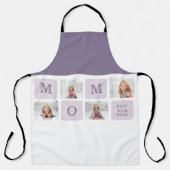 Moderne collage Foto Beste mama ooit Paarse Gift Schort (Voorkant)