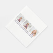 Moderne collage Foto Beste mama ooit Paarse Gift Servet (Hoek)