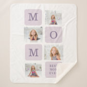 Moderne collage Foto Beste mama ooit Paarse Gift Sherpa Deken (Voorkant)