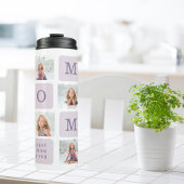 Moderne collage Foto Beste mama ooit Paarse Gift Thermosbeker