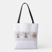 Moderne collage Foto Beste mama ooit Paarse Gift Tote Bag (Achterkant)