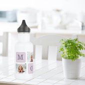 Moderne collage Foto Beste mama ooit Paarse Gift Waterfles
