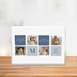 Moderne Collage Foto & Blue Happy Fathers Day Gift<br><div class="desc">Moderne Collage Photo & Blue Happy Fathers Day Gift is een gepersonaliseerd en doordacht cadeau om het speciale man in je leven op Vaderdag te vieren. Het geschenk omvat een prachtig ontworpen collage foto-lijst met ruimte voor meerdere afbeeldingen, zodat u uw favoriete herinneringen kunt vastleggen en weergeven met uw vader.Het...</div>
