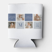 Moderne Collage Foto & Blue Happy Fathers Day Gift Blikjeskoeler (Voorkant)