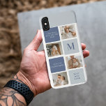 Moderne Collage Foto & Blue Happy Fathers Day Gift Case-Mate iPhone Case<br><div class="desc">Moderne Collage Photo & Blue Happy Fathers Day Gift is een gepersonaliseerd en doordacht cadeau om het speciale man in je leven op Vaderdag te vieren. Het geschenk omvat een prachtig ontworpen collage foto-lijst met ruimte voor meerdere afbeeldingen, zodat u uw favoriete herinneringen kunt vastleggen en weergeven met uw vader.Het...</div>
